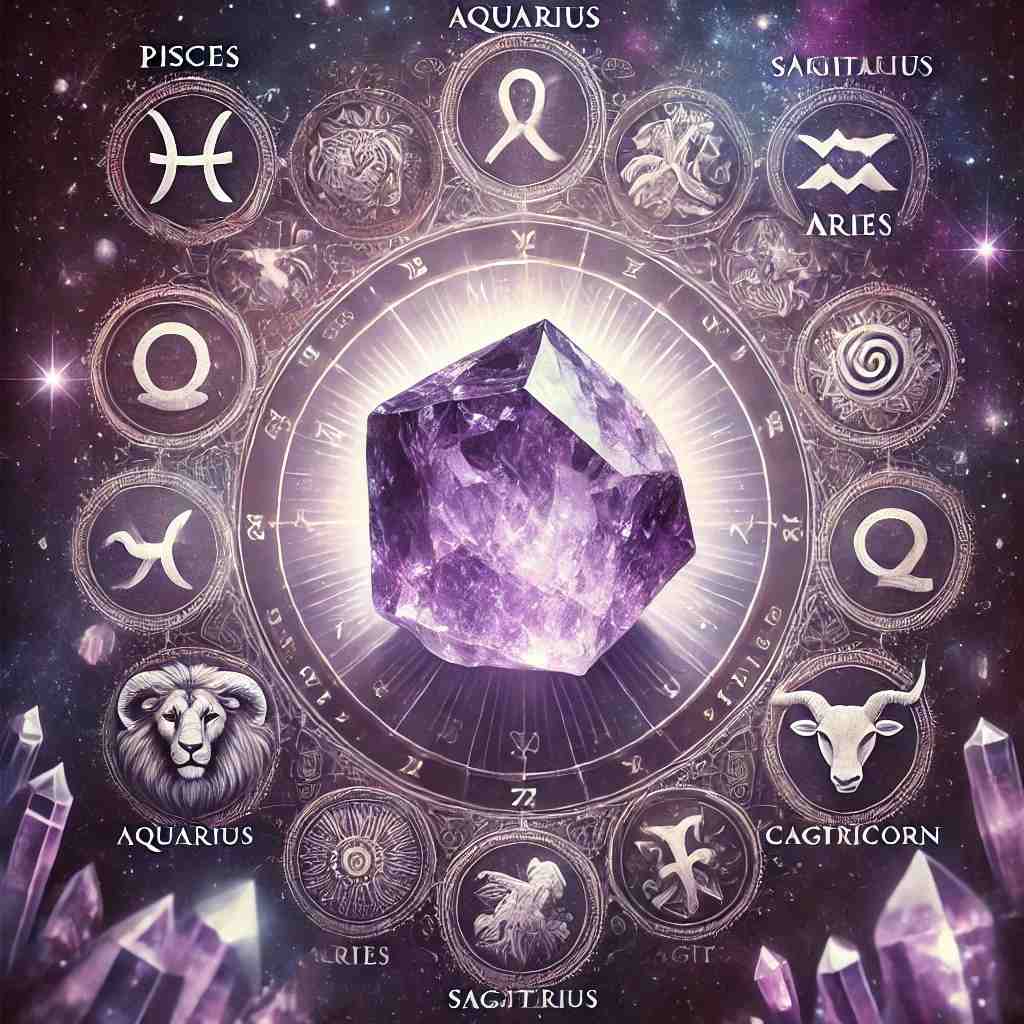 Ametyst a znamení zvěrokruhu: Magická harmonie mezi kamenem a hvězdami