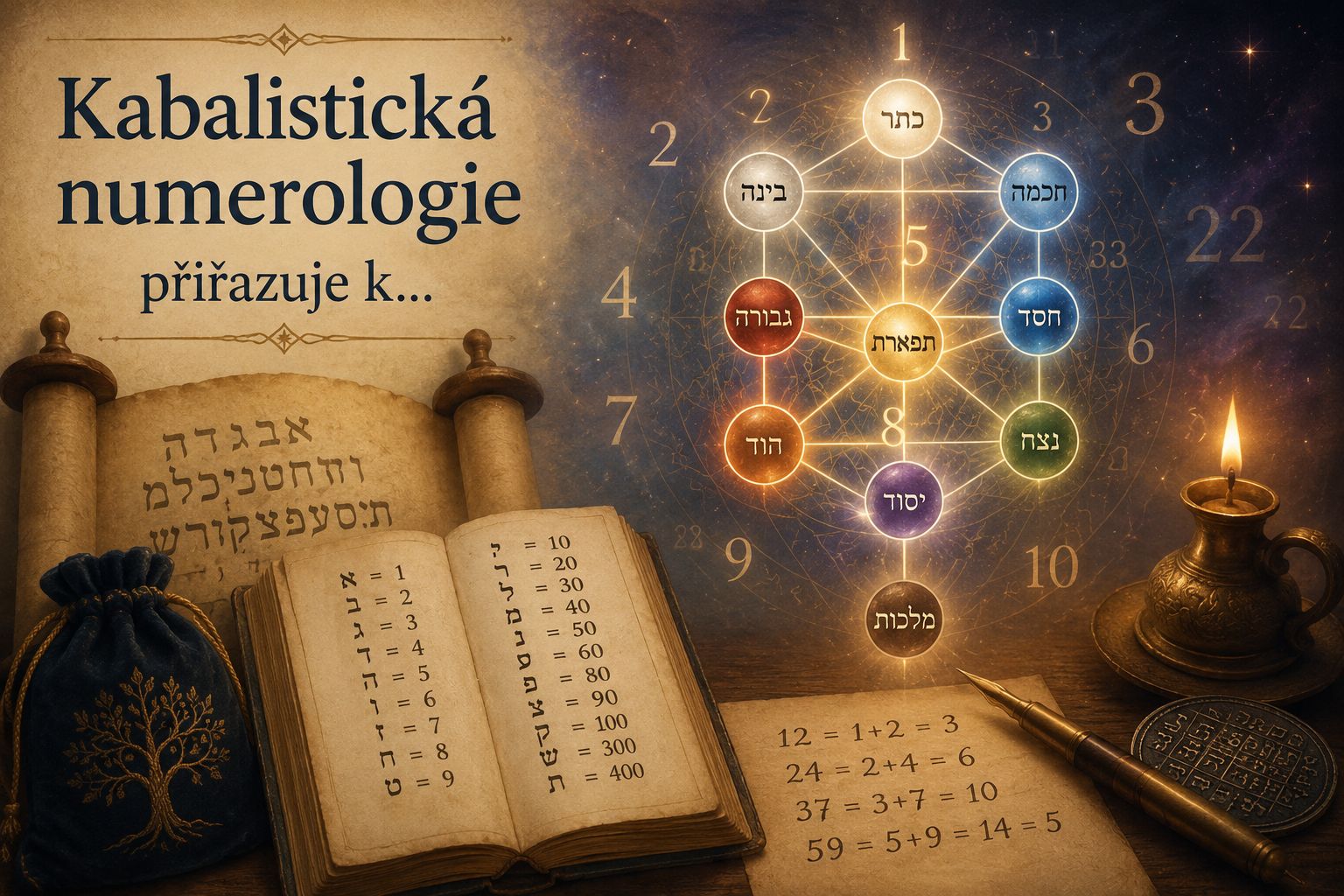 Kabalistická numerologie: spočítejte si jmenné číslo a najděte svůj kámen