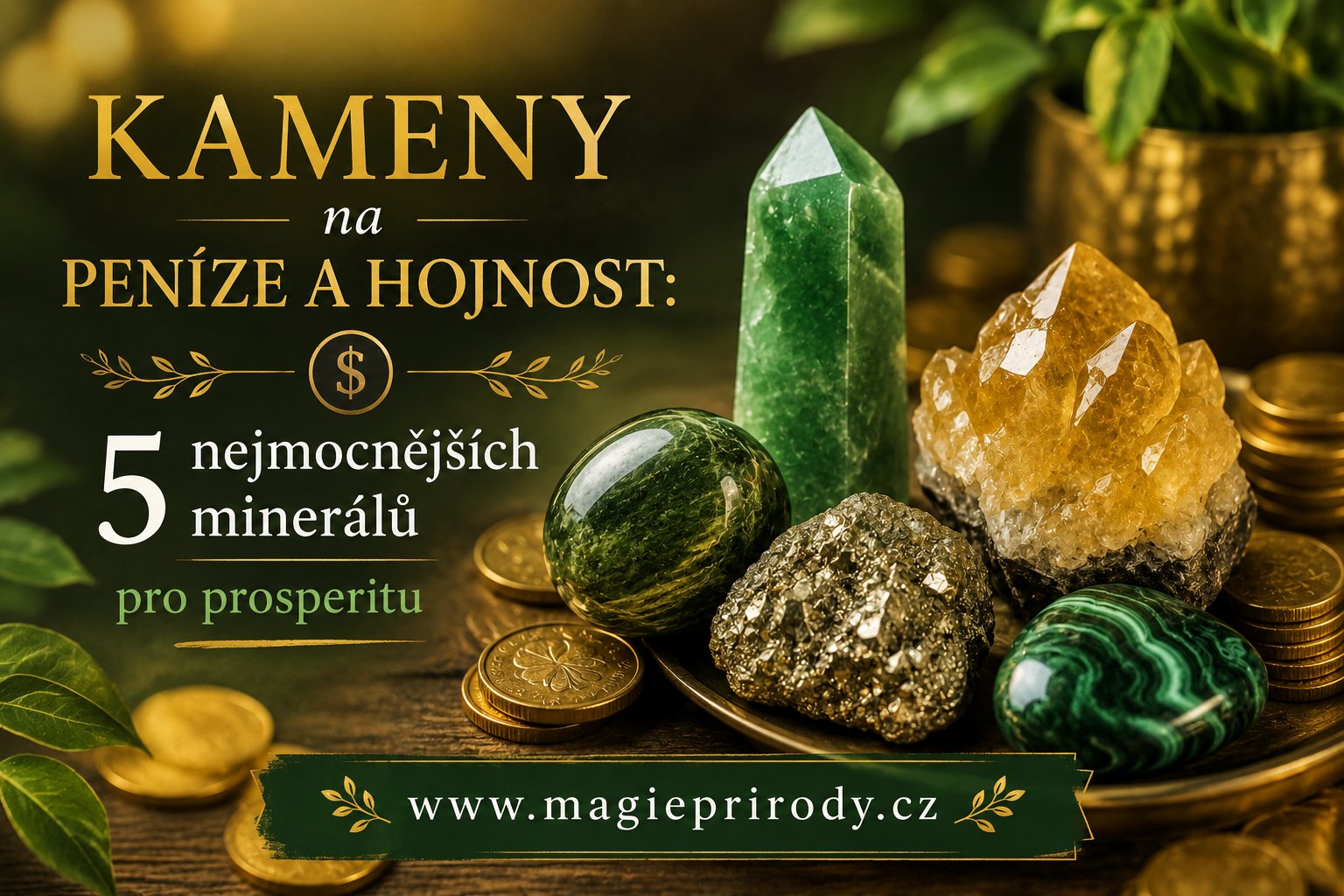 Kameny na peníze a hojnost: 5 nejmocnějších minerálů pro prosperitu