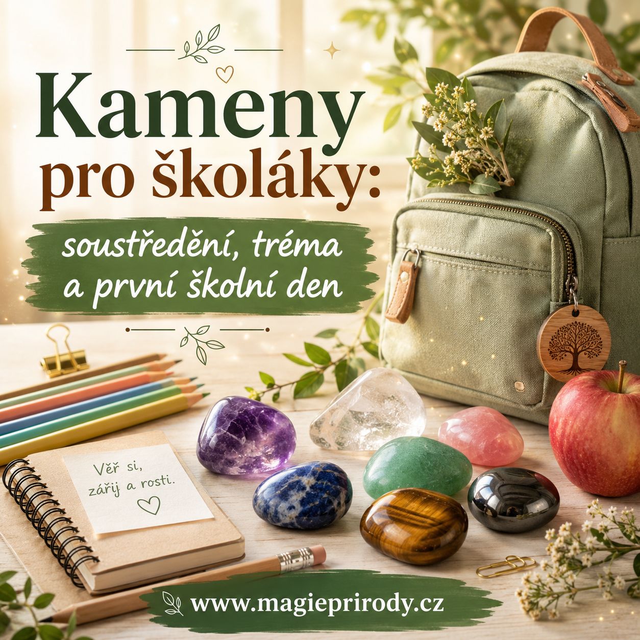 Kameny pro školáky: soustředění, tréma a první školní den