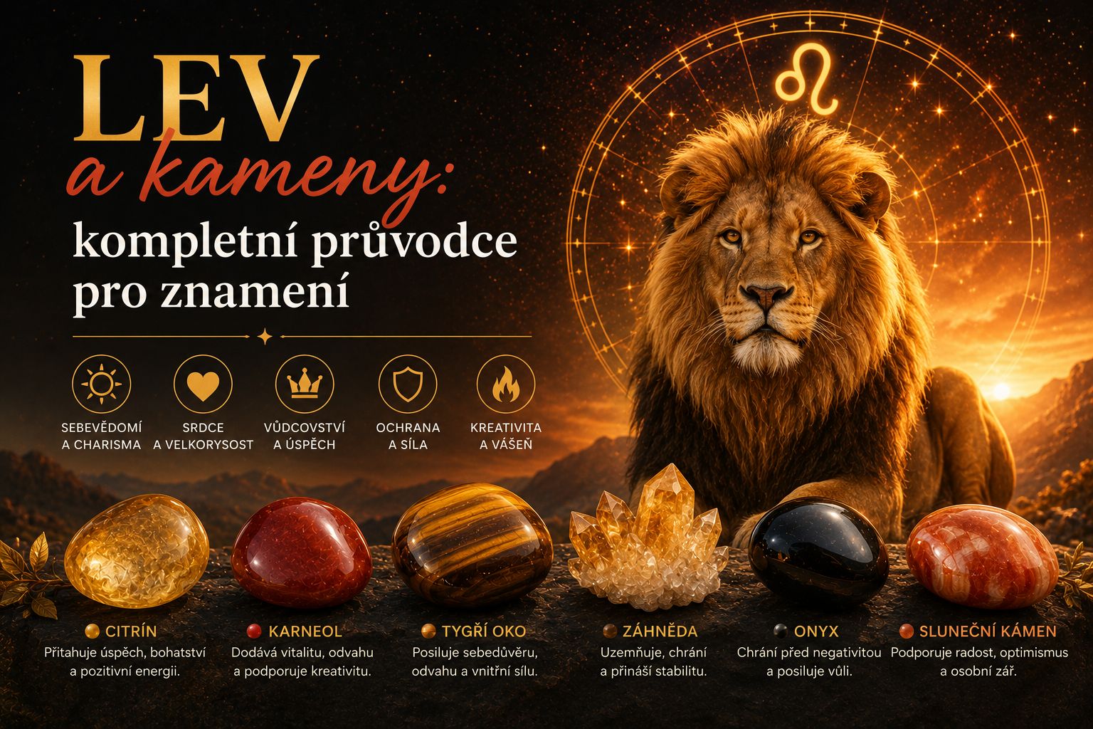 Lev a kameny: kompletní průvodce pro znamení
