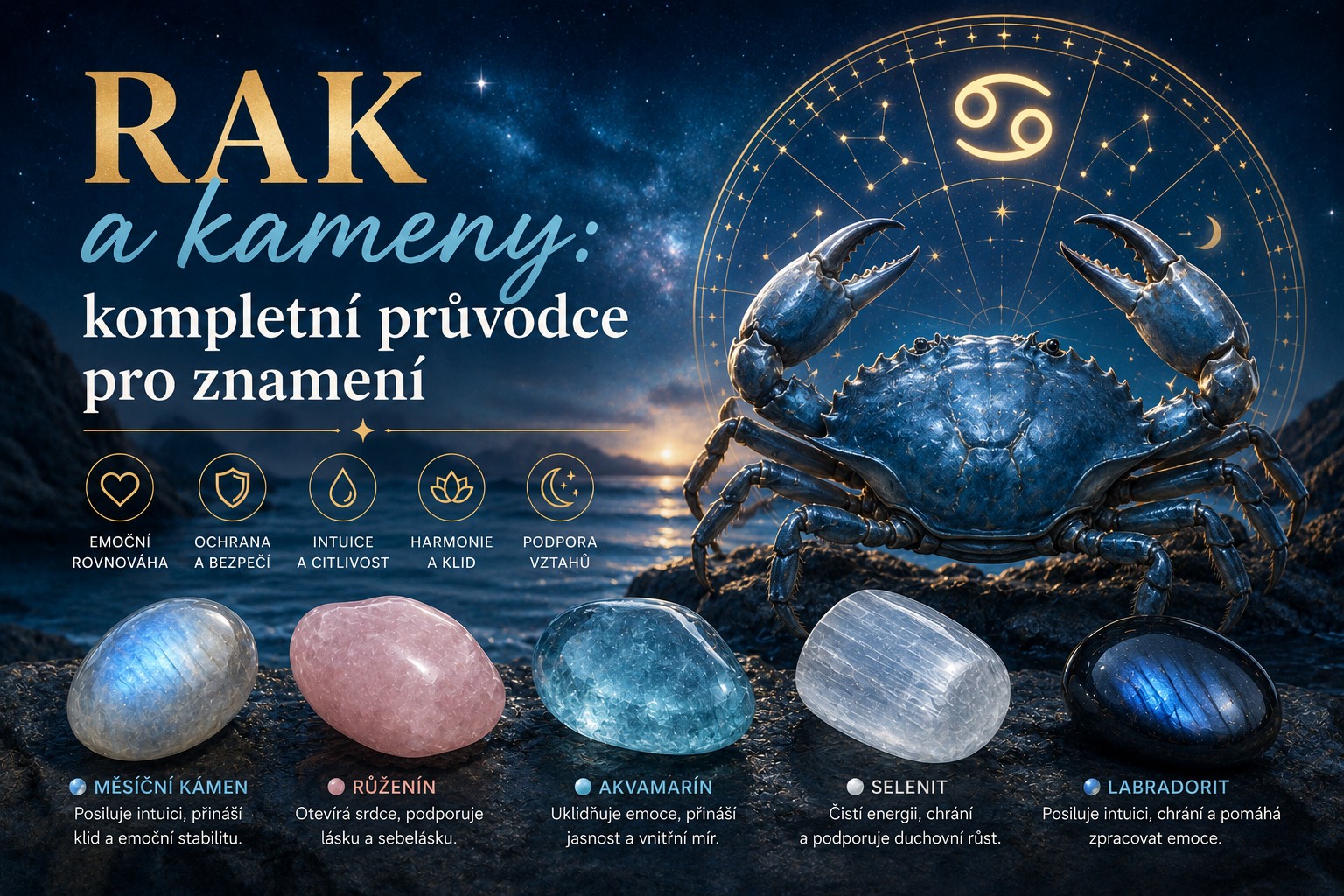 Rak a kameny: kompletní průvodce pro znamení