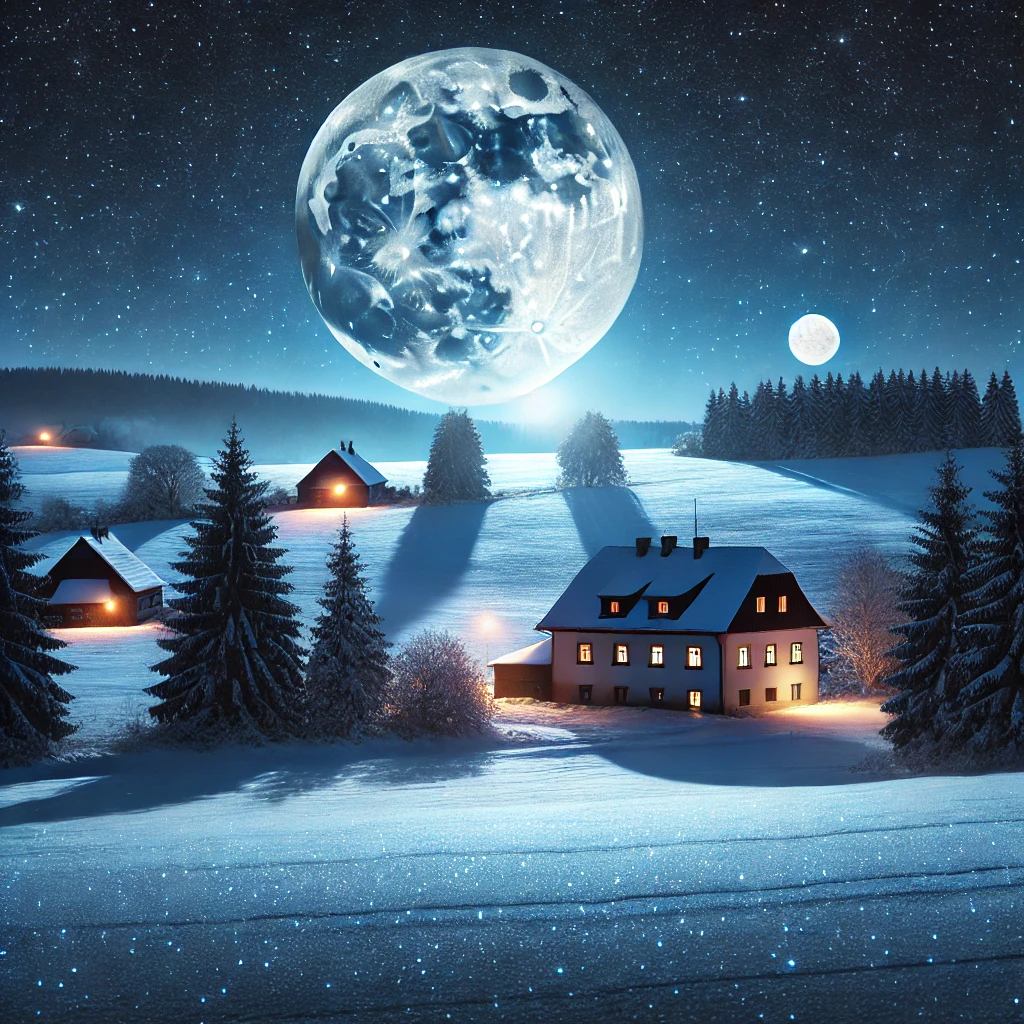 Úplněk leden 2025 v České republice: Magická noc pod lednovou oblohou