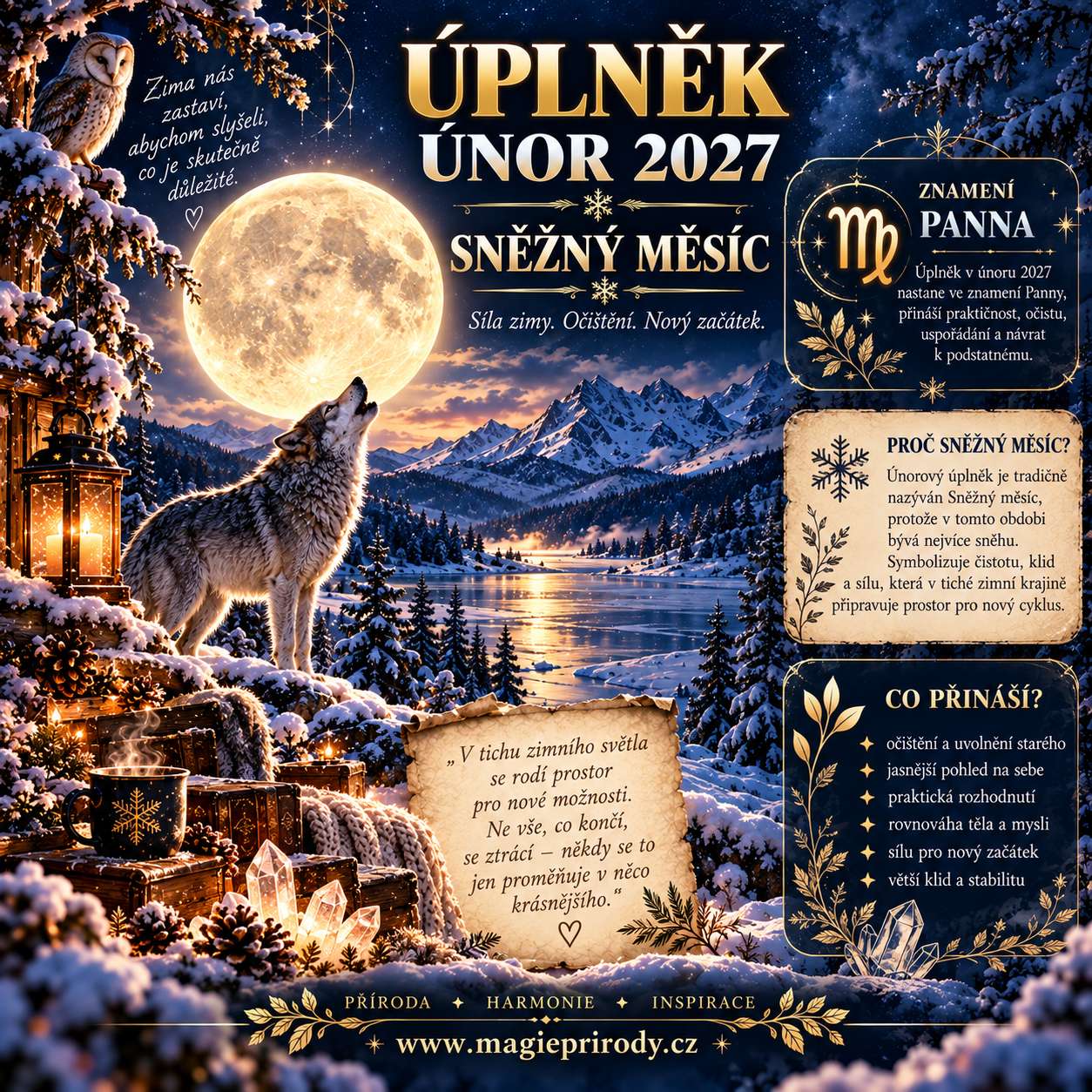 Úplněk v únoru 2027: Sněžný měsíc 21. února a proč únor někdy úplněk nemá
