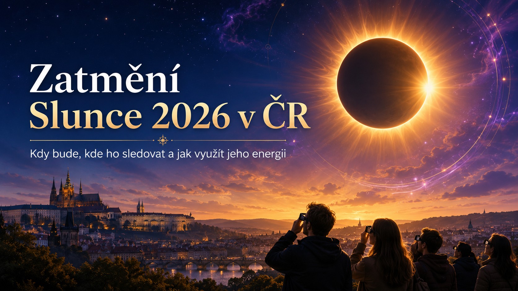 Zatmění Slunce 2026 v ČR: Kdy bude, kde ho sledovat a jak využít jeho energii