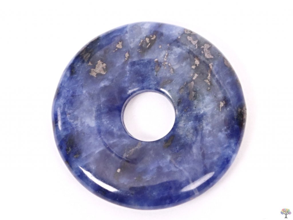 Přívěsek Donut z kamene Sodalit vel. 3 cm - #106