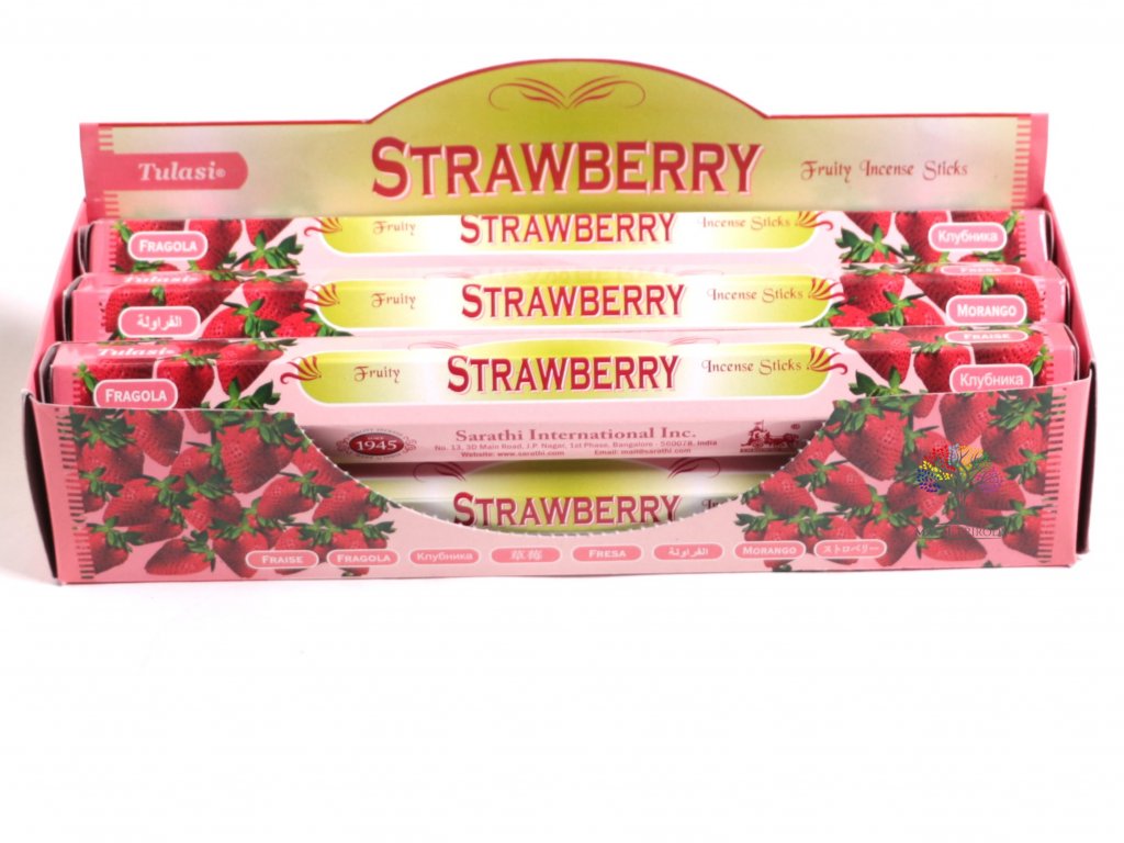 Vonné tyčinky Tulasi Strawberry - vůně Jahoda - 20 ks - #19