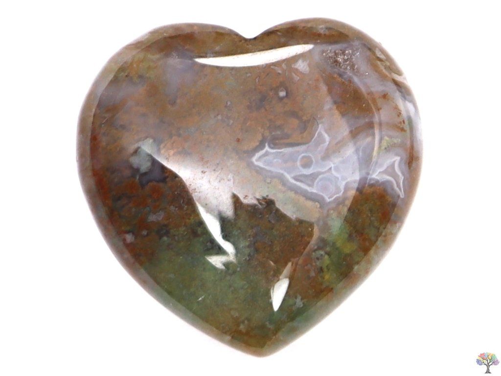 Heart Multicolored agate 30 x 30 mm - Agate heart #52