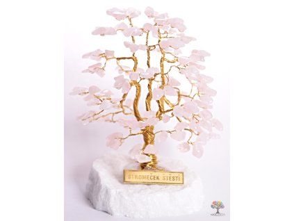 Rose quartz lucky tree 12 cm - A1 - #110