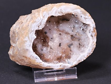Achát peříčkový 9 cm - geoda - Top kvalita - #15 + sleva 5% po registraci na většinu zboží + dárek k objednávce
