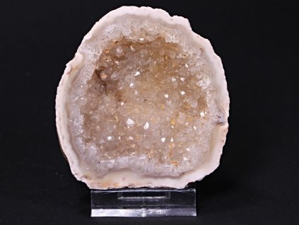 Achát peříčkový 7 cm - geoda - Top kvalita - #19