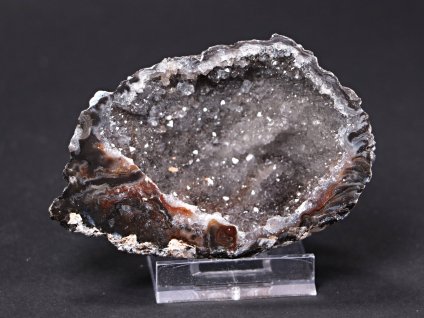 Achát peříčkový 8 cm - geoda - Top kvalita - #23