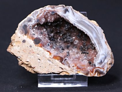 Achát peříčkový 9 cm - geoda - Top kvalita - #30 + sleva 5% po registraci na většinu zboží + dárek k objednávce