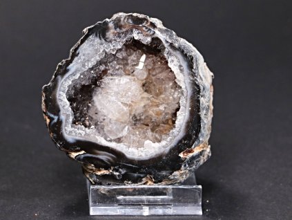 Achát peříčkový 7 cm - geoda - Top kvalita - #46