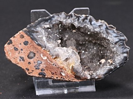 Achát peříčkový 8 cm - geoda - Top kvalita - #49 + až 10% sleva po registraci