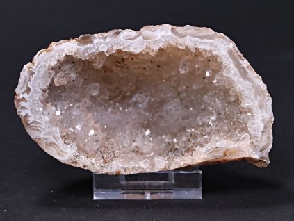 Achát peříčkový 10 cm - geoda - Top kvalita - #56