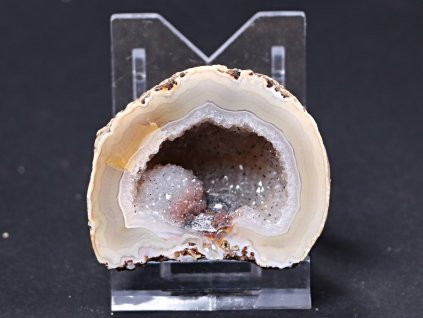 Achát peříčkový 5 cm - geoda - Top kvalita - #70