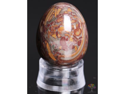 Yoni kamenné vajíčko Jaspis brekcie #121 + podstavec