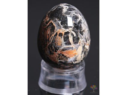 Yoni stone egg Silver Jasper #108 + stand