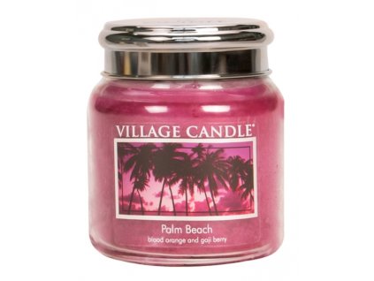 village candle vonna svicka ve skle palmova plaz palm beach 16oz