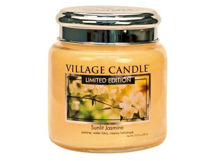 village candle vonna svicka ve skle sunlit jasmine 16oz