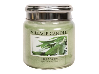 village candle vonna svicka ve skle svezi salvej sage celery 16oz