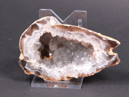 Achát peříčkový 8 cm - geoda - Top kvalita - #132