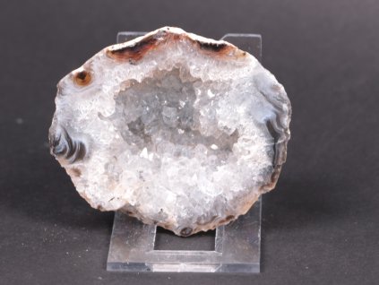 Achát peříčkový 7 cm - geoda - Top kvalita - #133