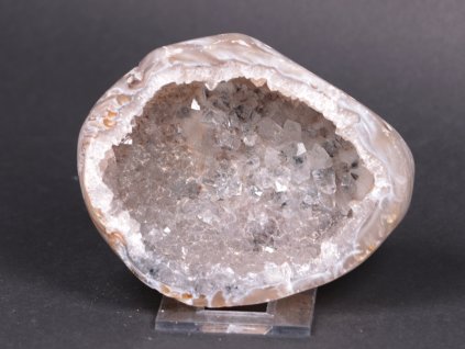 Achát peříčkový 9 cm - geoda - Top kvalita - #134