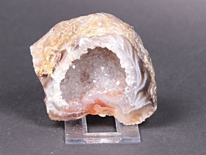 Achát peříčkový 8 cm - geoda - Top kvalita - #137