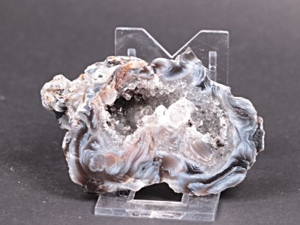 Achát peříčkový 8 cm - geoda - Top kvalita - #146