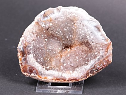 Achát peříčkový 9 cm - geoda - Top kvalita - #150