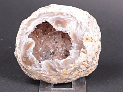 Achát peříčkový 8 cm - geoda - Top kvalita - #152