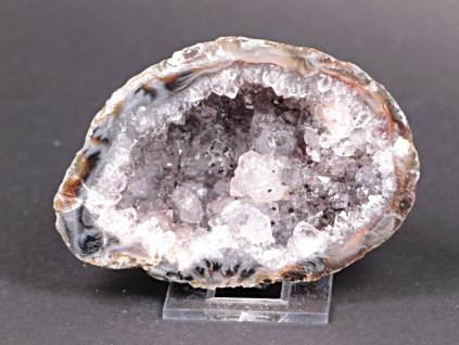 Achát peříčkový 9 cm - geoda - Top kvalita - #153