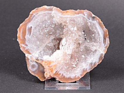 Achát peříčkový 9 cm - geoda - Top kvalita - #156