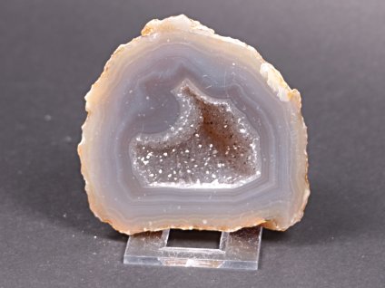 Achát peříčkový 7 cm - geoda - Top kvalita - #157