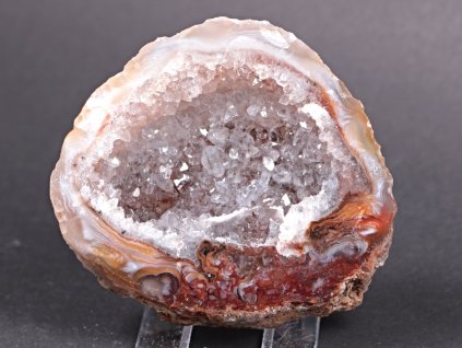 Achát peříčkový 8 cm - geoda - Top kvalita - #162