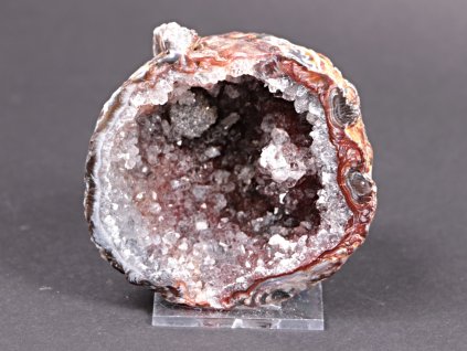 Achát peříčkový 7 cm - geoda - Top kvalita - #164