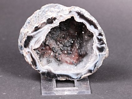 Achát peříčkový 8 cm - geoda - Top kvalita - #174