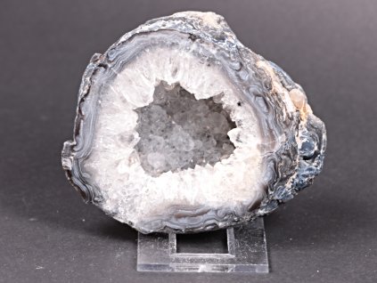 Achát peříčkový 8 cm - geoda - Top kvalita - #177