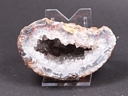 Achát peříčkový 8 cm - geoda - Top kvalita - #188