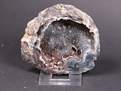 Achát peříčkový 8 cm - geoda - Top kvalita - #204