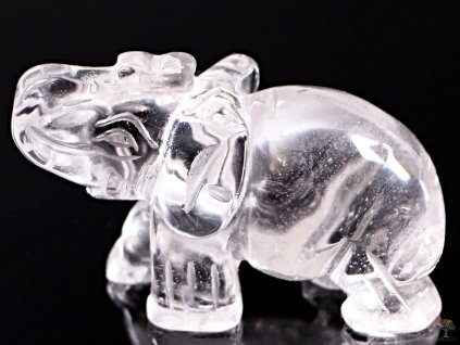Slon Křišťál 50 x 35 mm - Slon z přírodního kamene #14 + sleva 5% na vše po registraci