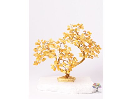Jantar stromeček štěstí - bonsai - 15 cm - C1 - #134