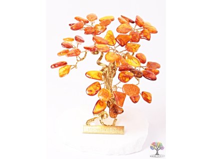 Bursztynowe drzewko szczęścia 9 cm - R3 - #143