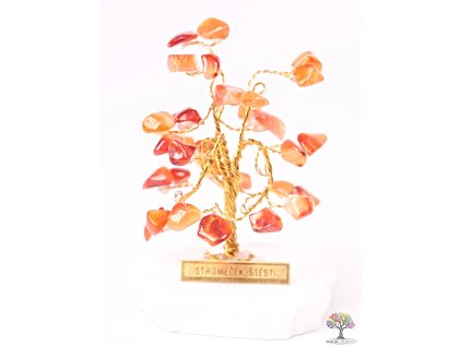 Drzewko szczęścia z karneolu 6 cm - R0 - #163