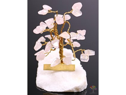 Drzewko szczęścia z różowego tytoniu 6 cm - R0 - #166