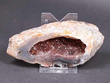 Achát peříčkový 11 cm - geoda - Top kvalita - #216