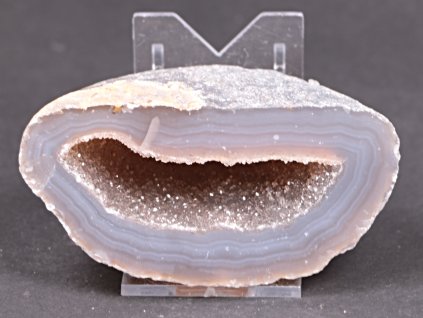 Achát peříčkový 9 cm - geoda - Top kvalita - #226