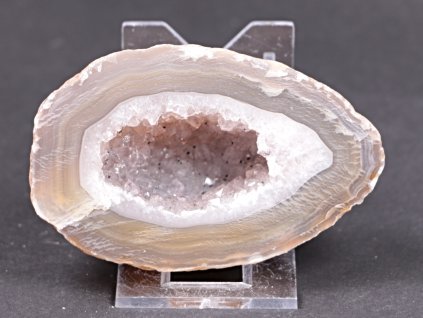 Achát peříčkový 8 cm - geoda - Top kvalita - #232